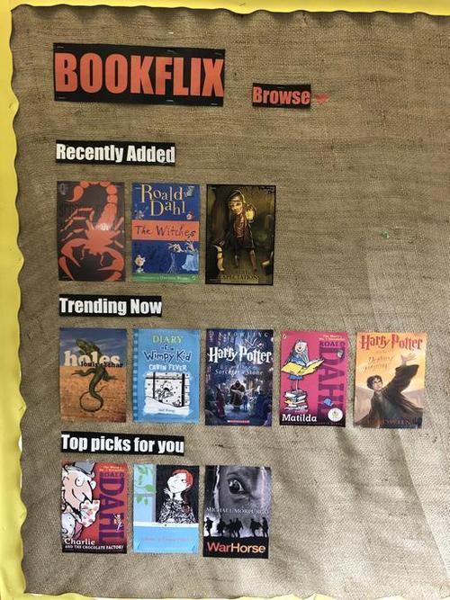Middlemarch school has a wall devoted to books