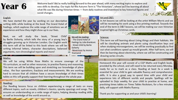 Picture of a newsletter detailing books